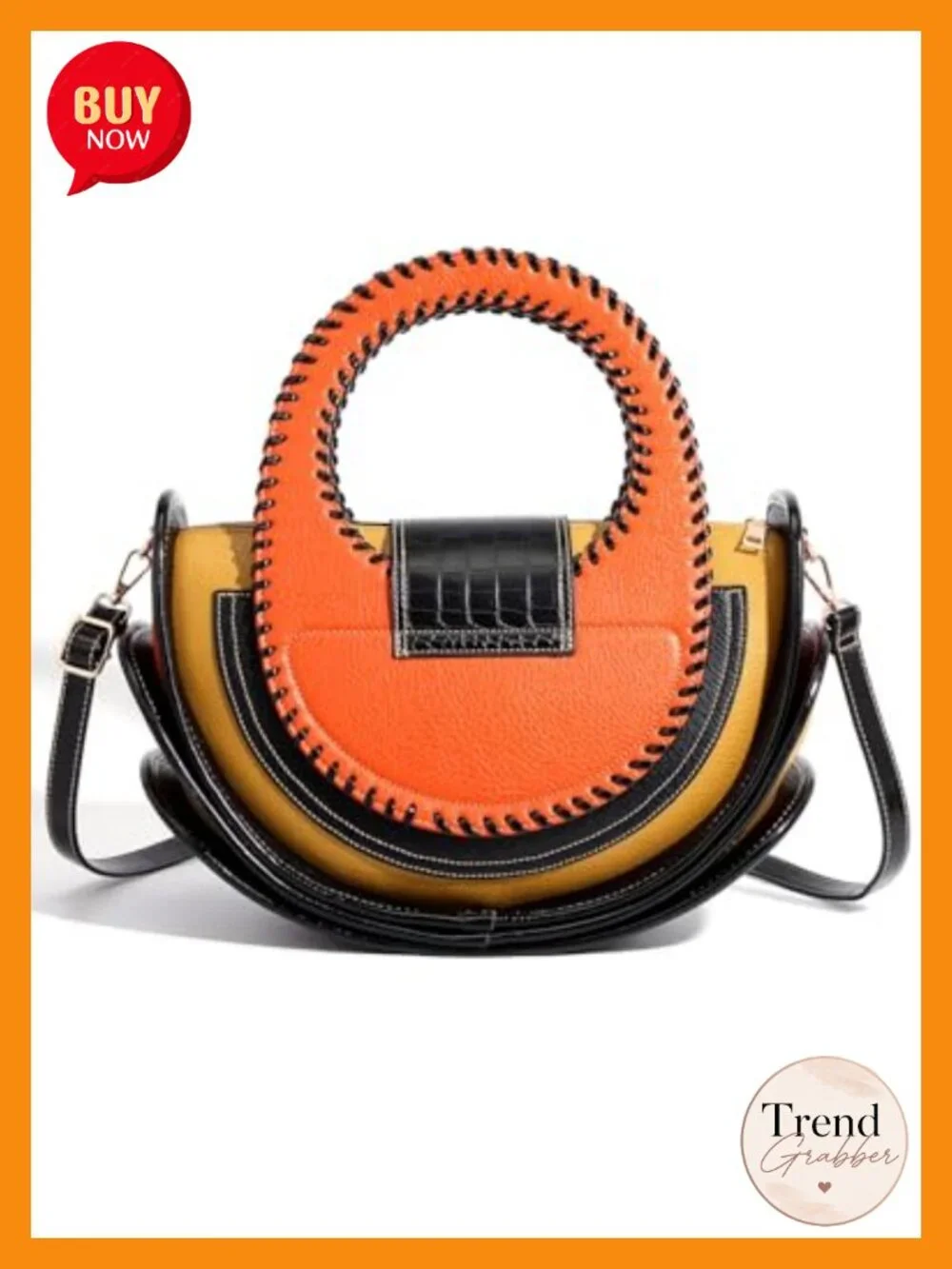 Faux Leather Crossbody Bag with Matching Wallet - Large Capacity